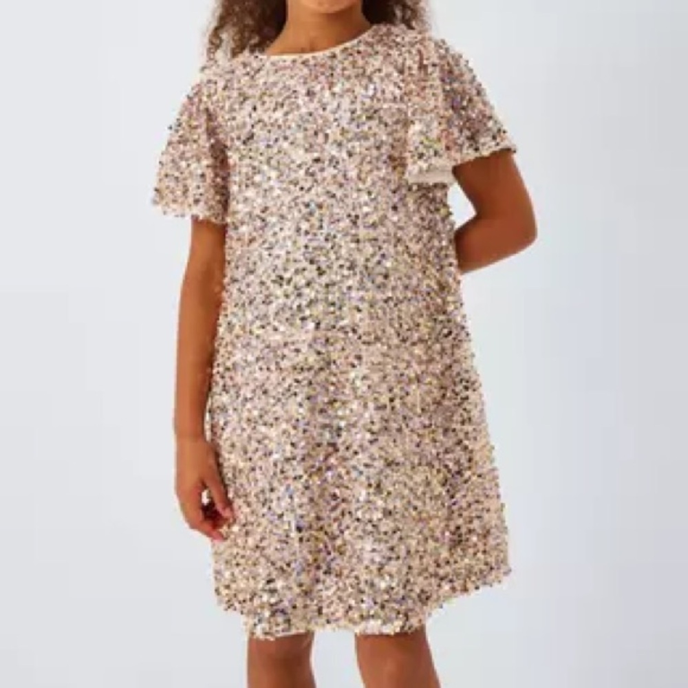 Olivaceous Kids Formal Dress in Purple and Gold